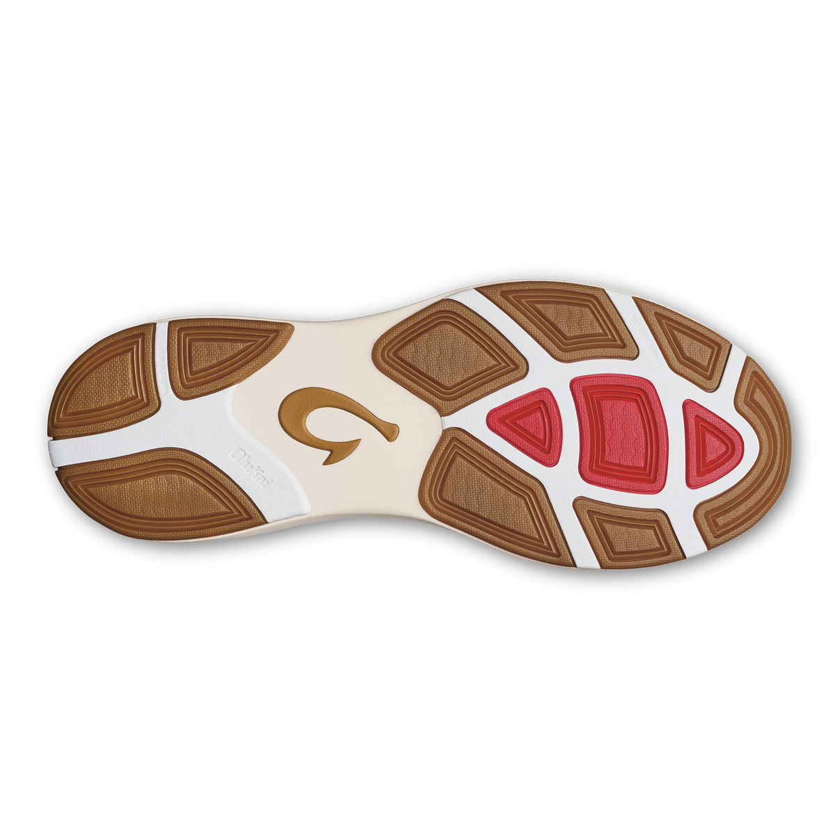 OluKai | Mio Lī Men's Athletic Shoes - Bright White / Red Lava