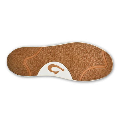 OluKai | Lae‘ahi Lī ‘Ili Men's Leather Sneakers - Bright White