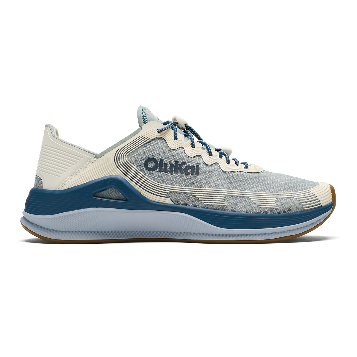 OluKai | ‘Ahi Men’s Water Boat Shoes - Blue Pearl / White Sand