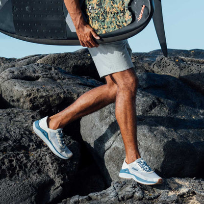 OluKai | ‘Ahi Men’s Water Boat Shoes - Blue Pearl / White Sand