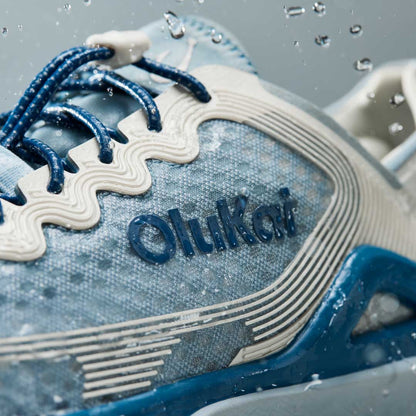 OluKai | ‘Ahi Men’s Water Boat Shoes - Blue Pearl / White Sand