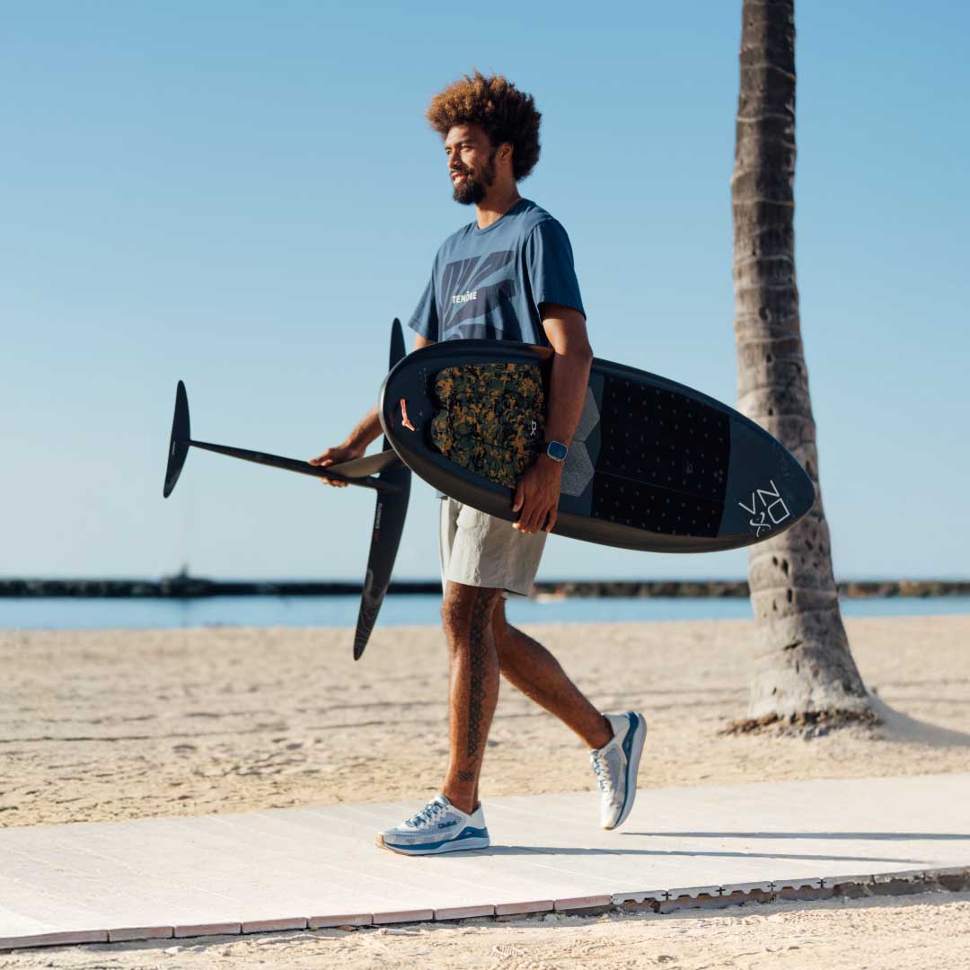 OluKai | ‘Ahi Men’s Water Boat Shoes - Blue Pearl / White Sand