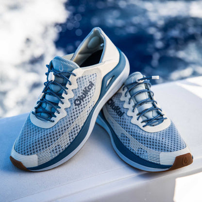 OluKai | ‘Ahi Men’s Water Boat Shoes - Blue Pearl / White Sand
