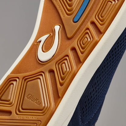 OluKai | Moku Pae Men's Boat Shoes - Trench Blue / Off White