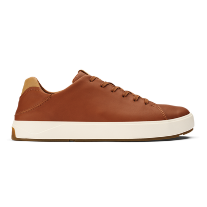 OluKai | Lae‘ahi Lī ‘Ili Men's Leather Sneakers - Kukui Brown