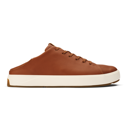 OluKai | Lae‘ahi Lī ‘Ili Men's Leather Sneakers - Kukui Brown