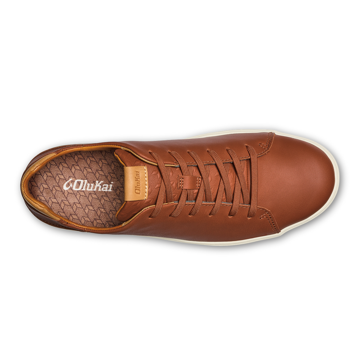 OluKai | Lae‘ahi Lī ‘Ili Men's Leather Sneakers - Kukui Brown