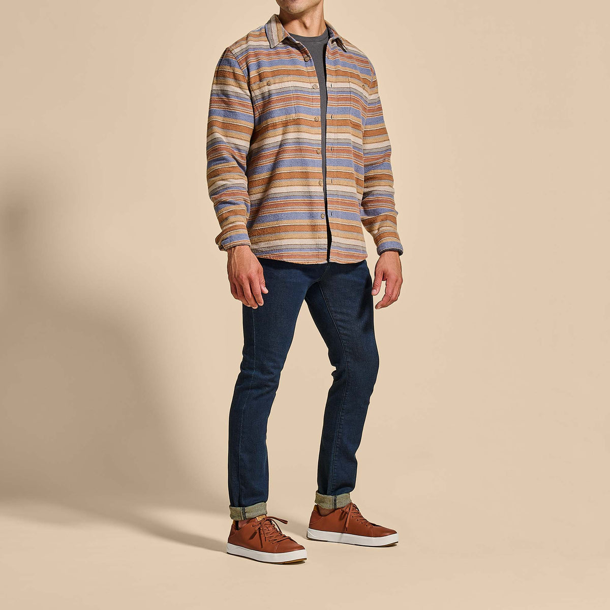 OluKai | Lae‘ahi Lī ‘Ili Men's Leather Sneakers - Kukui Brown