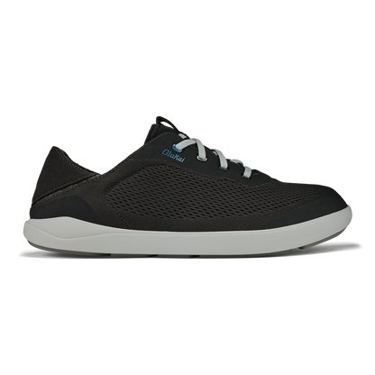 OluKai | Moku Pae Men's Boat Shoes - Black / Blue Coral