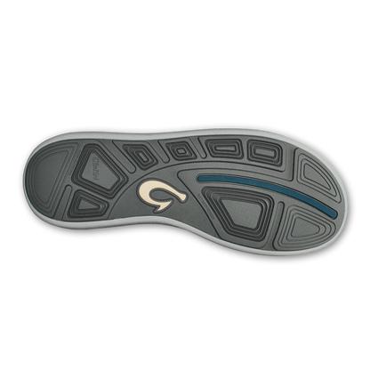 OluKai | Moku Pae Men's Boat Shoes - Black / Blue Coral