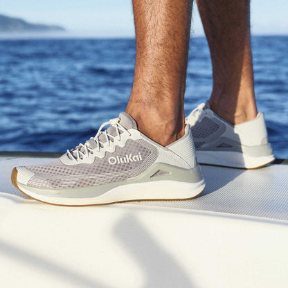 OluKai | ‘Ahi Men’s Water Boat Shoes - Ash / Sterling