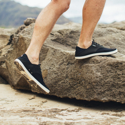 OluKai | Nohea Moku Men's Boat Shoes - Black