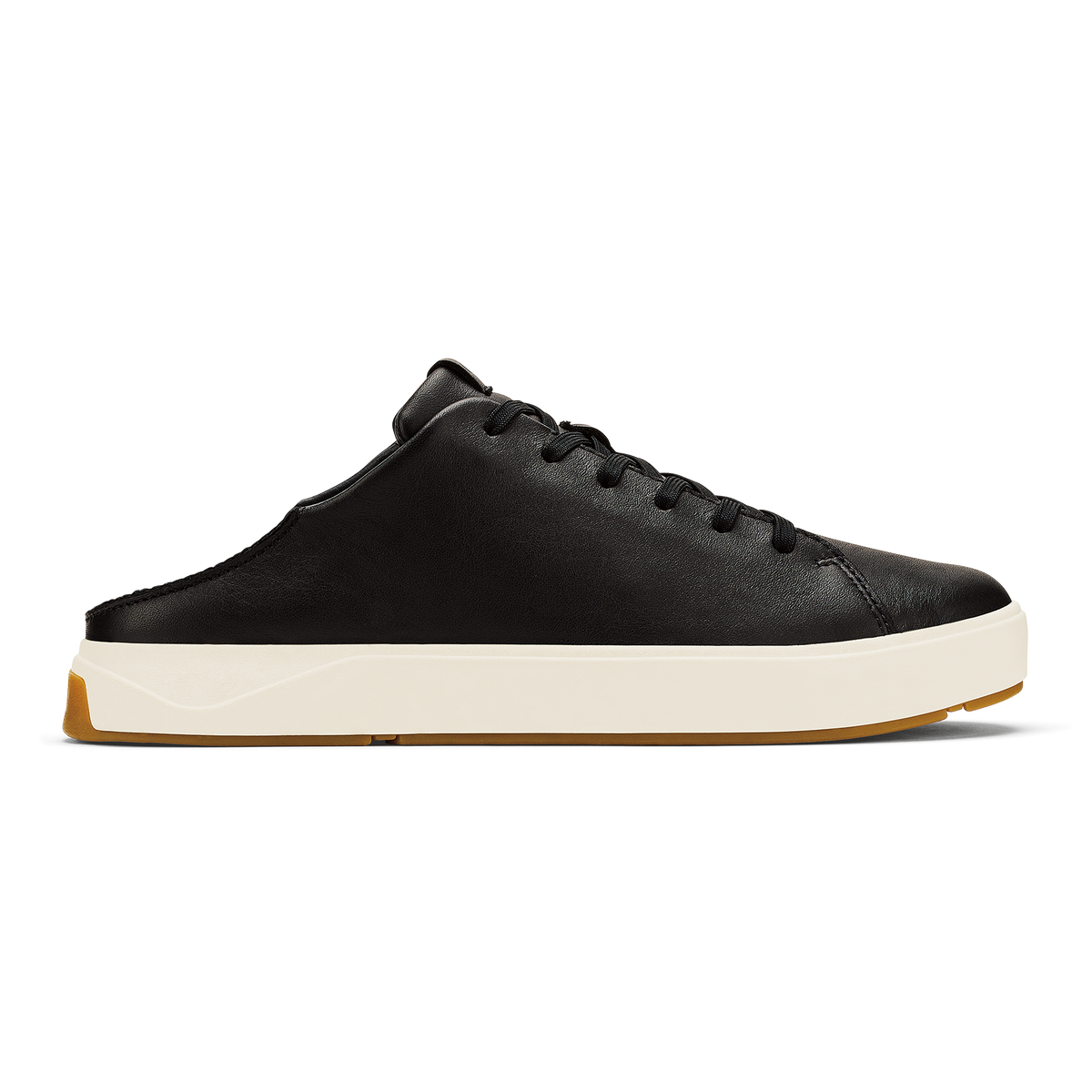 OluKai | Lae‘ahi Lī ‘Ili Men's Leather Sneakers - Onyx