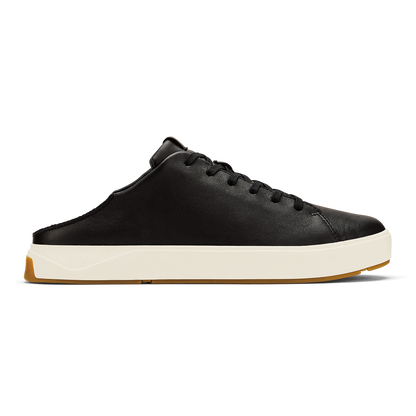 OluKai | Lae‘ahi Lī ‘Ili Men's Leather Sneakers - Onyx
