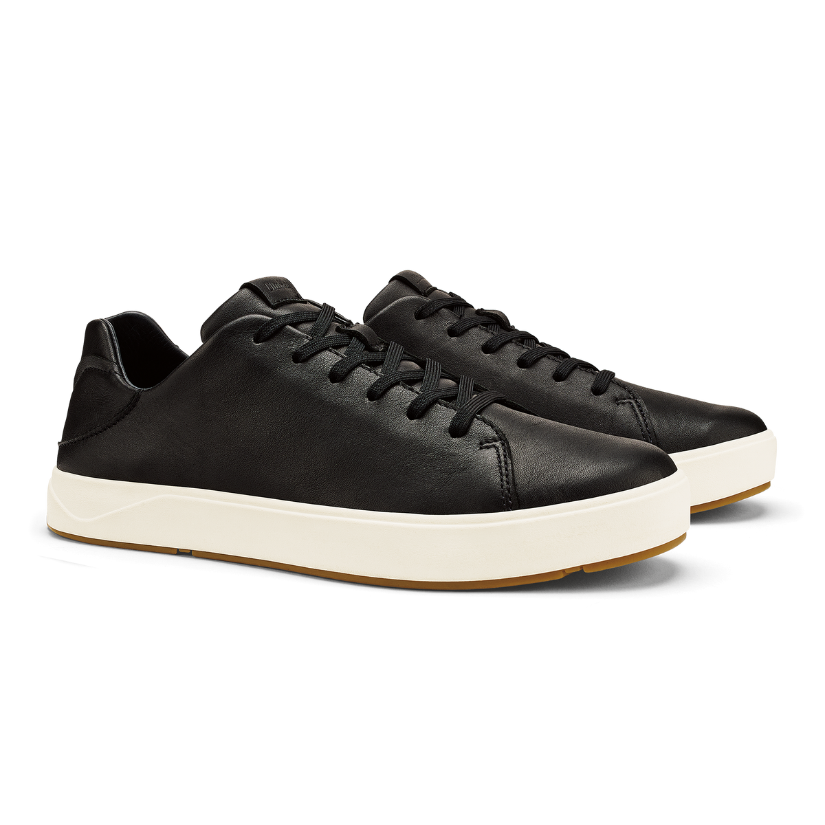 OluKai | Lae‘ahi Lī ‘Ili Men's Leather Sneakers - Onyx