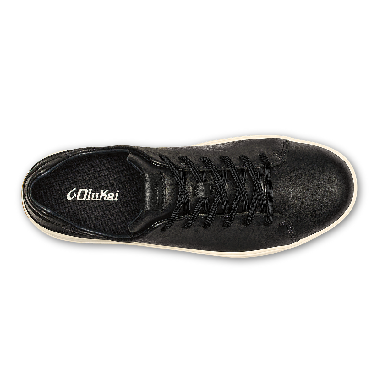 OluKai | Lae‘ahi Lī ‘Ili Men's Leather Sneakers - Onyx