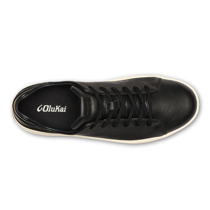OluKai | Lae‘ahi Lī ‘Ili Men's Leather Sneakers - Onyx