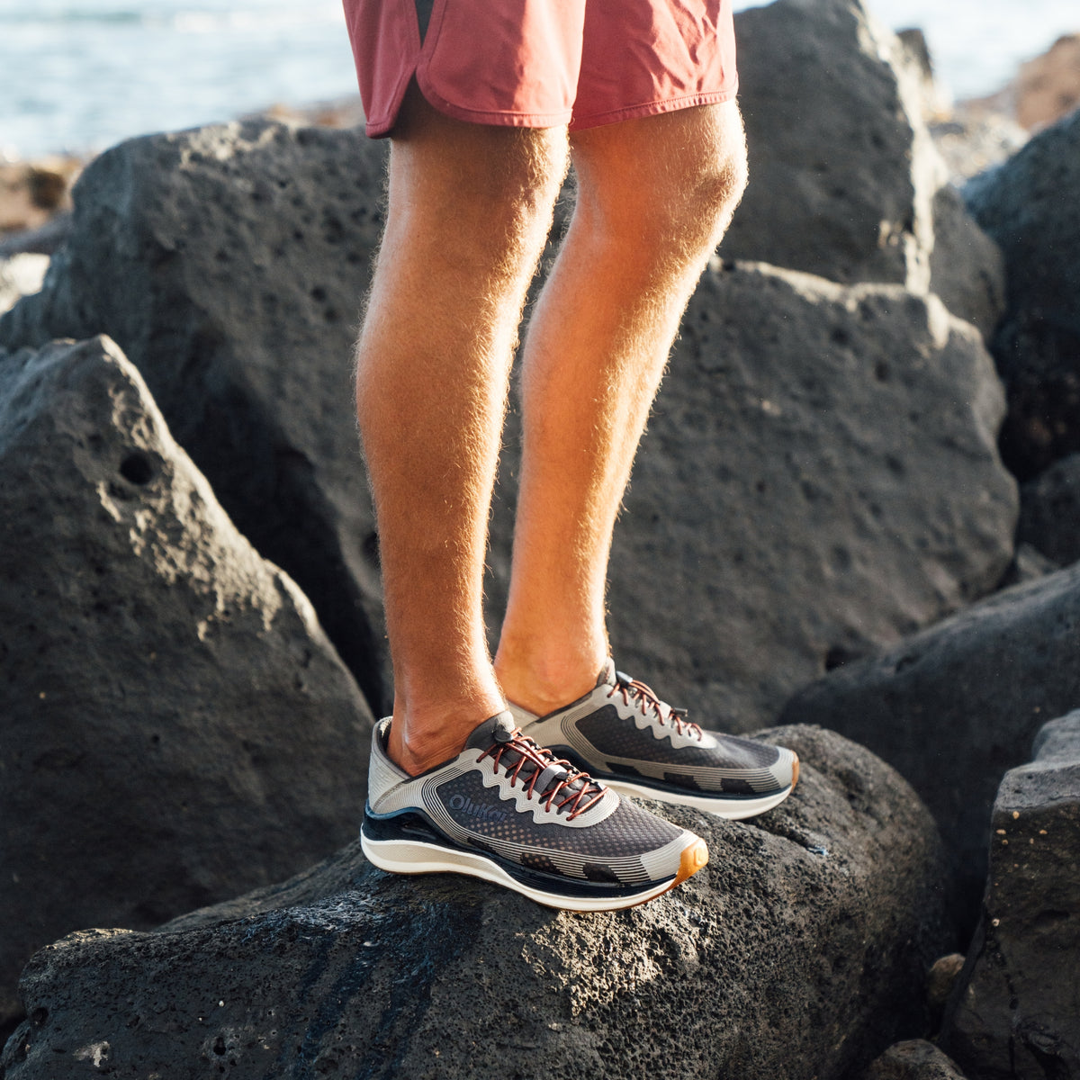 OluKai | ‘Ahi Men’s Water Boat Shoes - Rock / Ash