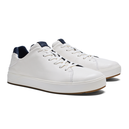 OluKai | Lae‘ahi Lī ‘Ili Men's Sneakers - Bright White / Trench Blue