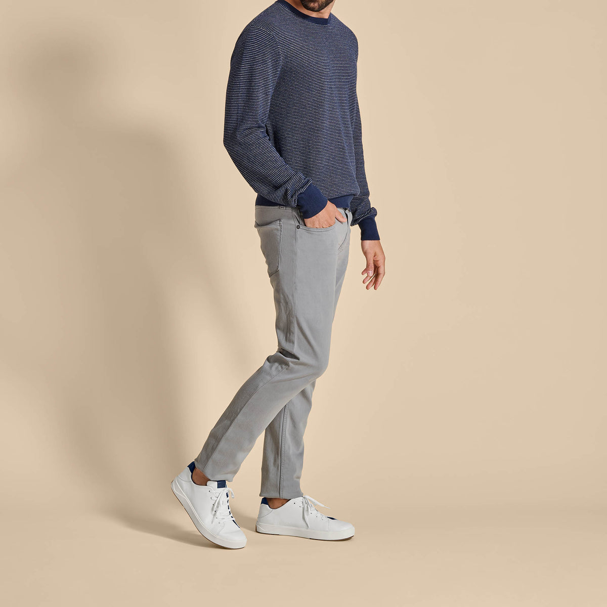 OluKai | Lae‘ahi Lī ‘Ili Men's Sneakers - Bright White / Trench Blue