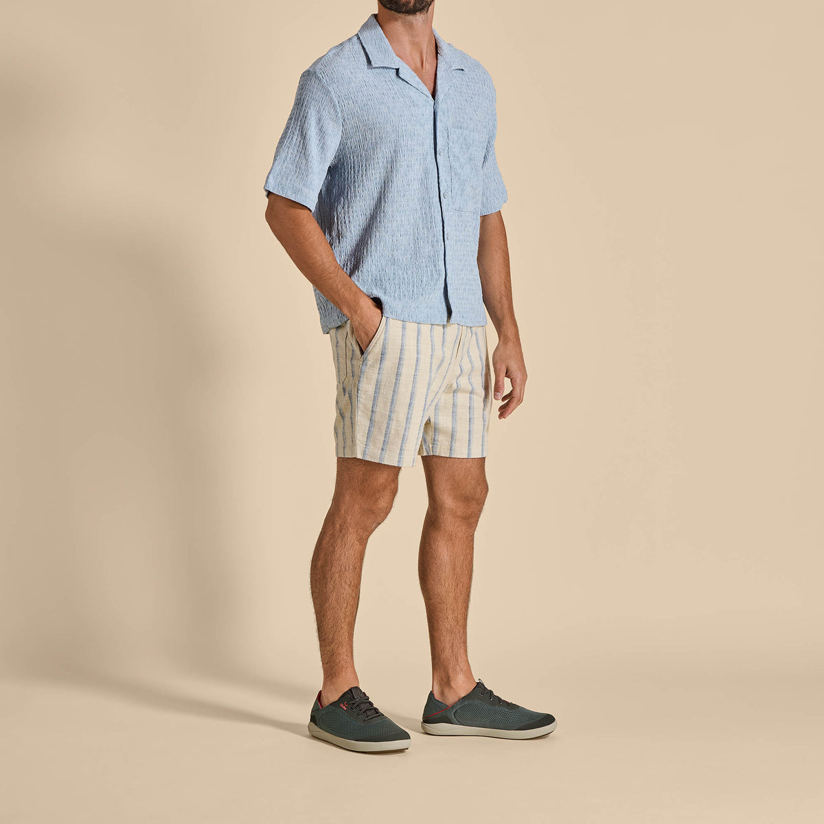 OluKai | Moku Pae Men's Boat Shoes - Island Salt / Koi