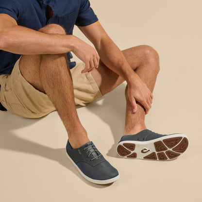 OluKai | Nohea Moku Men's Boat Shoes - Charcoal / Clay