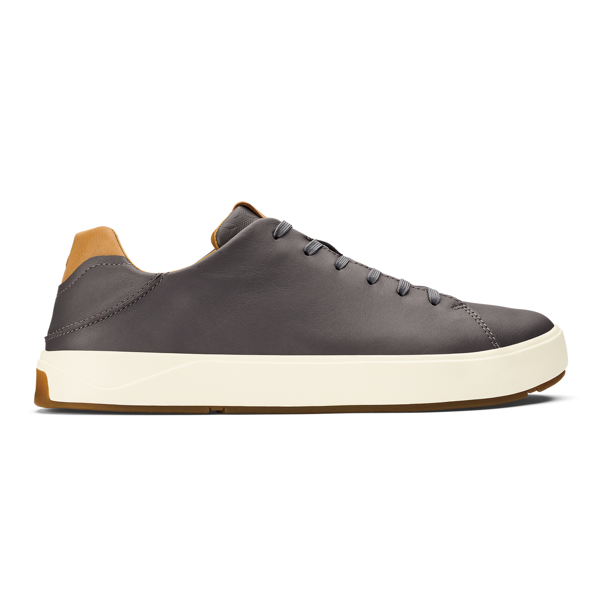 OluKai | Lae‘ahi Lī ‘Ili Men's Leather Sneakers - Stone