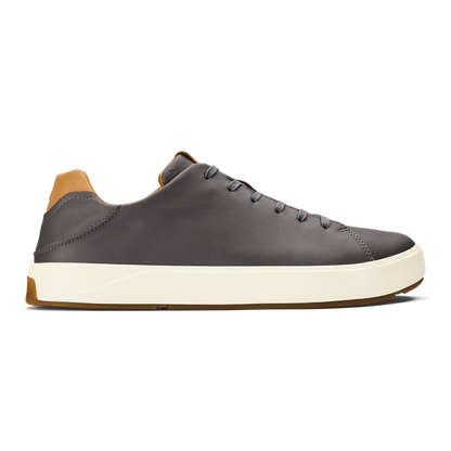 OluKai | Lae‘ahi Lī ‘Ili Men's Leather Sneakers - Stone
