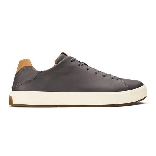 OluKai | Lae‘ahi Lī ‘Ili Men's Leather Sneakers - Stone