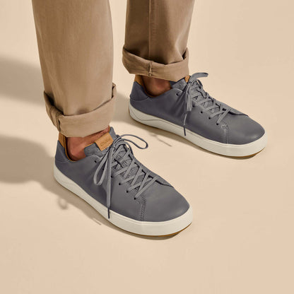 OluKai | Lae‘ahi Lī ‘Ili Men's Leather Sneakers - Stone