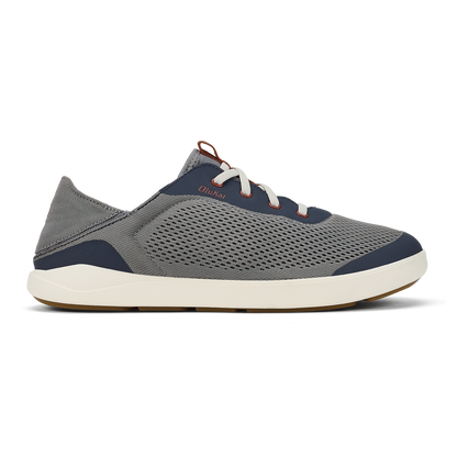 OluKai | Moku Pae Men's Boat Shoes - Ash / Trench Blue