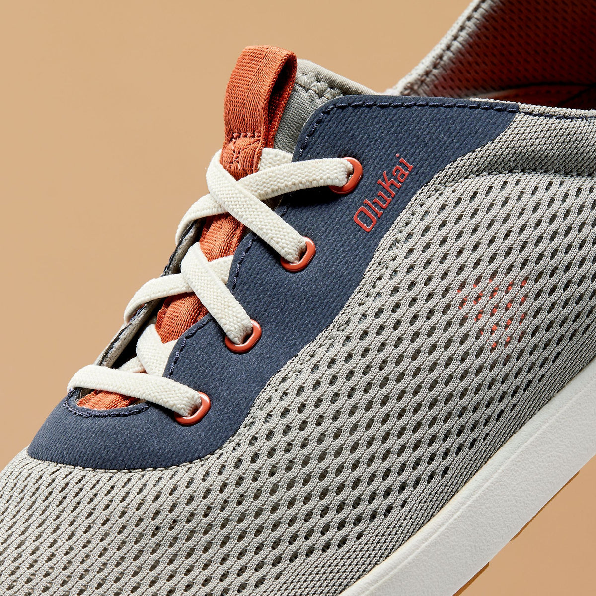 OluKai | Moku Pae Men's Boat Shoes - Ash / Trench Blue