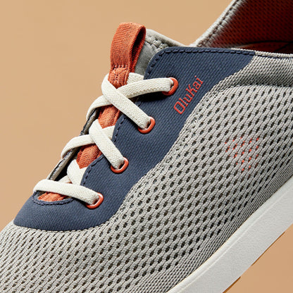 OluKai | Moku Pae Men's Boat Shoes - Ash / Trench Blue