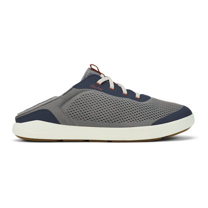 OluKai | Moku Pae Men's Boat Shoes - Ash / Trench Blue