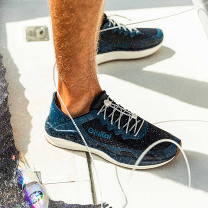 OluKai | ‘Ahi Men’s Water Boat Shoes - Mood Indigo / Coastal Blue