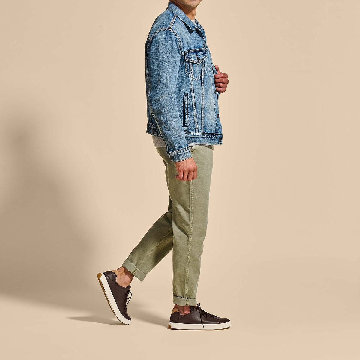 OluKai | Lae‘ahi Lī ‘Ili Men's Leather Sneakers - Dark Java