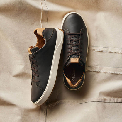 OluKai | Lae‘ahi Lī ‘Ili Men's Leather Sneakers - Dark Java