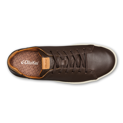 OluKai | Lae‘ahi Lī ‘Ili Men's Leather Sneakers - Dark Java