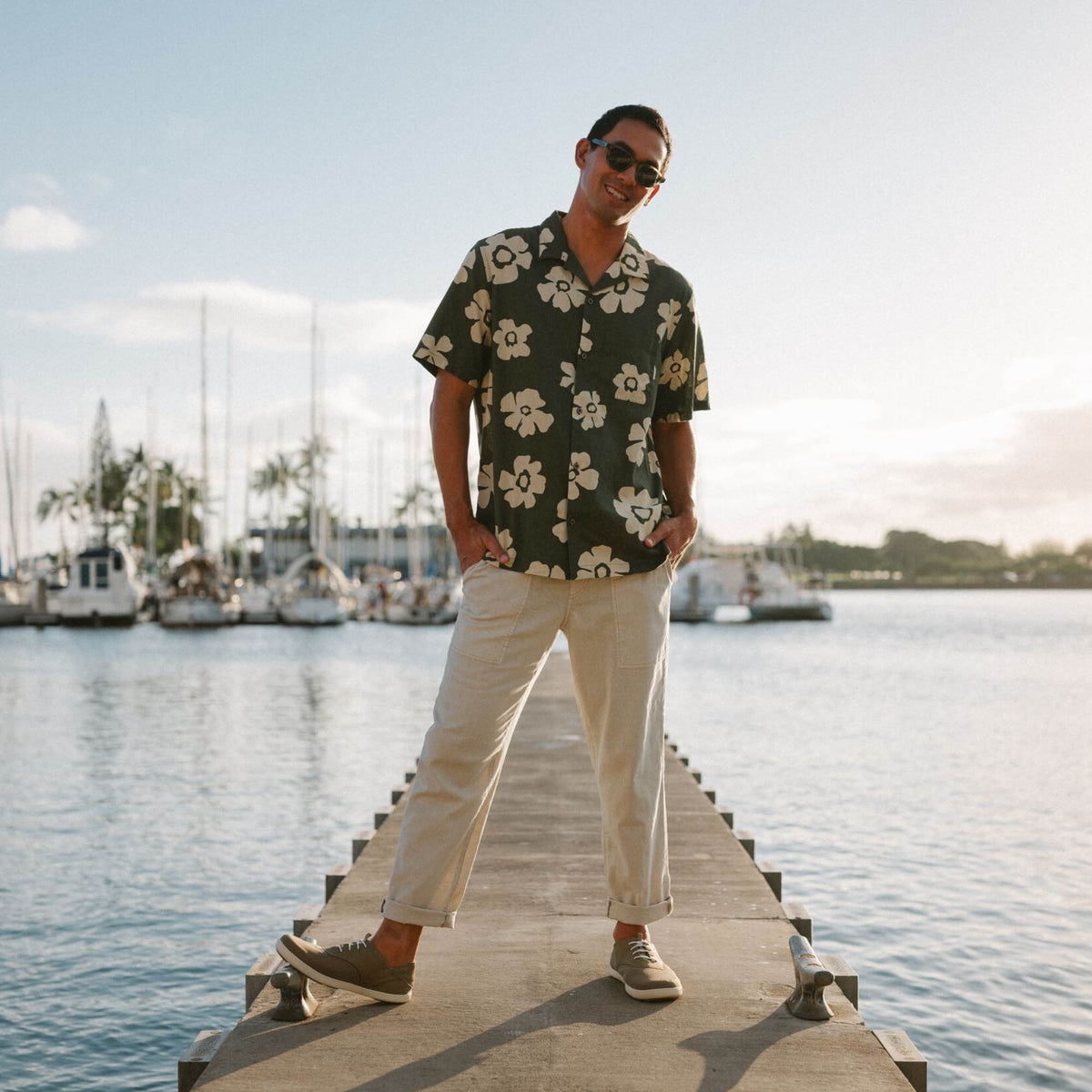 OluKai | Nohea Moku Men's Boat Shoes - Tapa