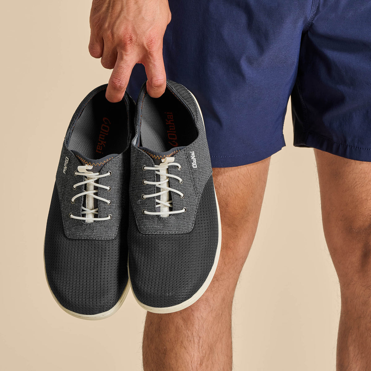 OluKai | Nohea Moku Men's Boat Shoes - Dark Shadow
