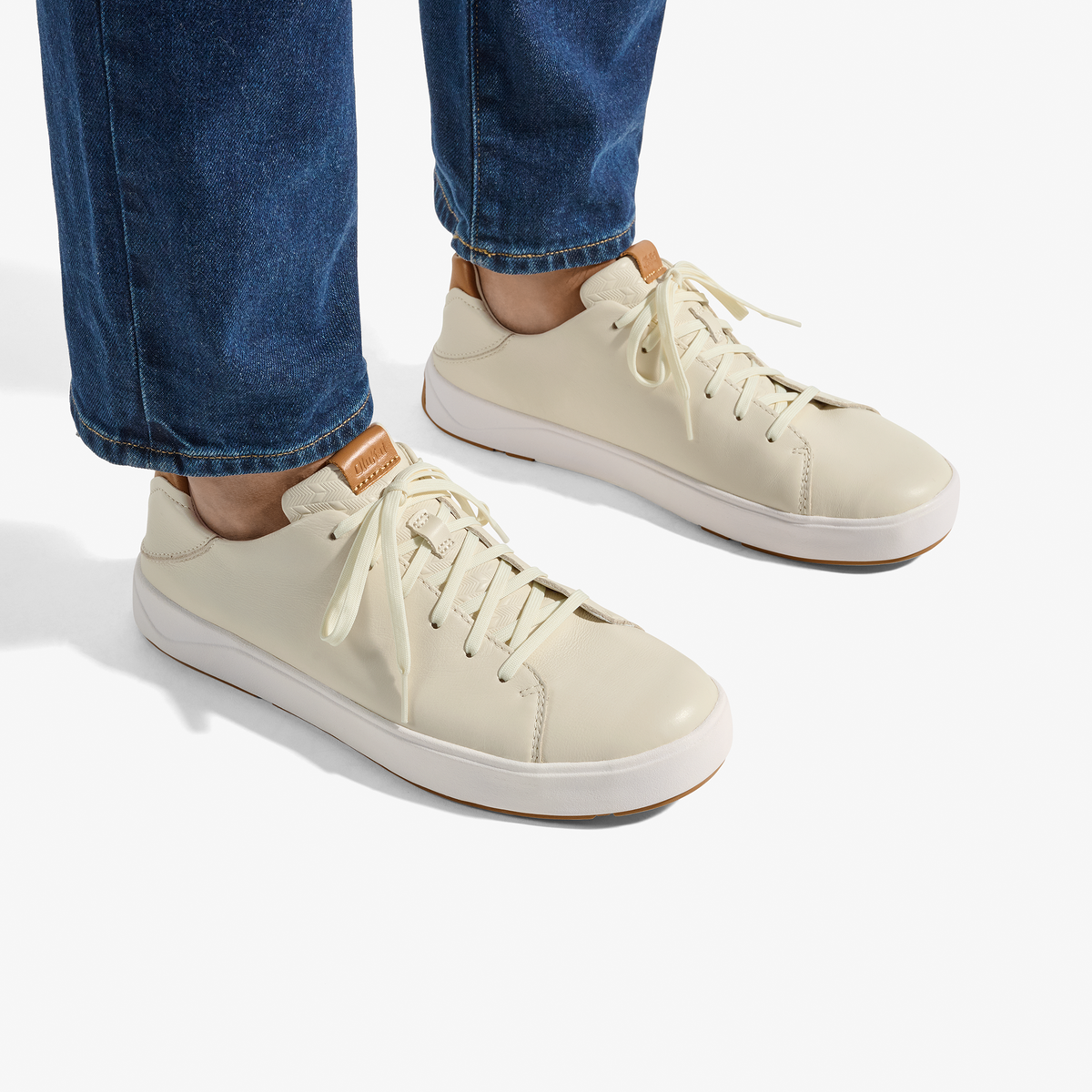 OluKai | Lae‘ahi Lī ‘Ili Men's Leather Sneakers - Tapa