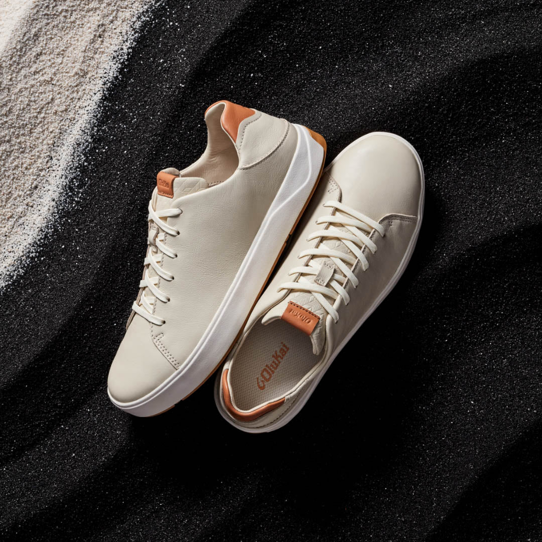 OluKai | Lae‘ahi Lī ‘Ili Men's Leather Sneakers - Tapa