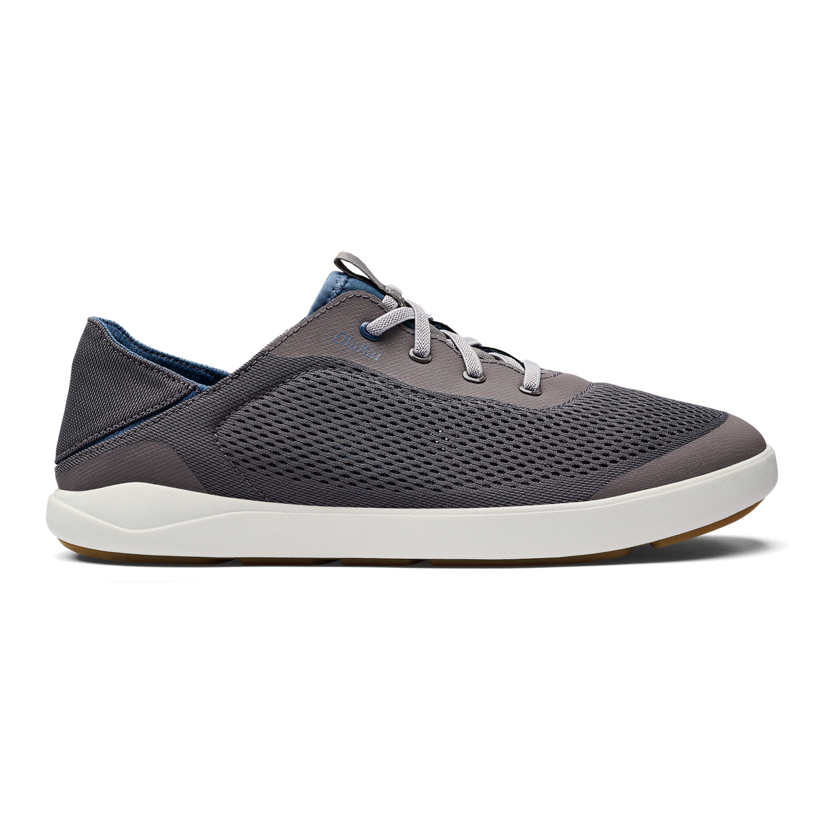 OluKai | Moku Pae Men's Boat Shoes - Pavement / Vintage Blue