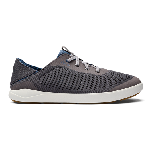 OluKai | Moku Pae Men's Boat Shoes - Pavement / Vintage Blue