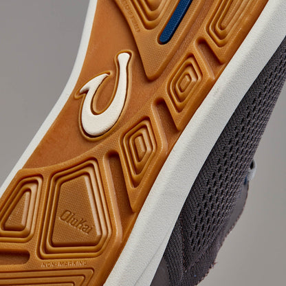 OluKai | Moku Pae Men's Boat Shoes - Pavement / Vintage Blue