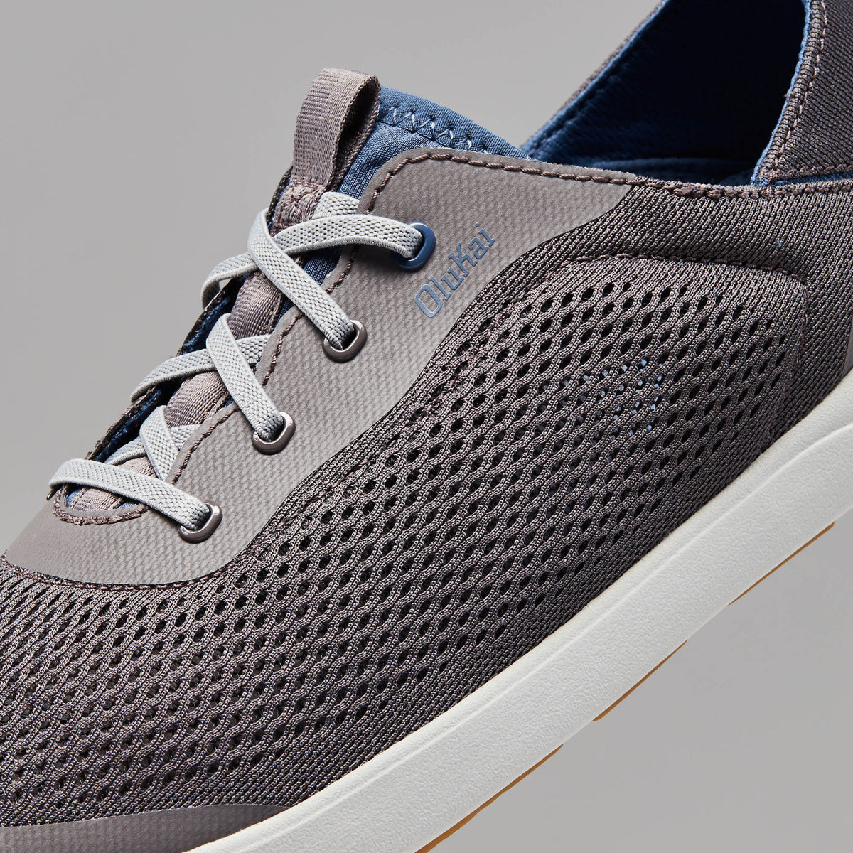 OluKai | Moku Pae Men's Boat Shoes - Pavement / Vintage Blue