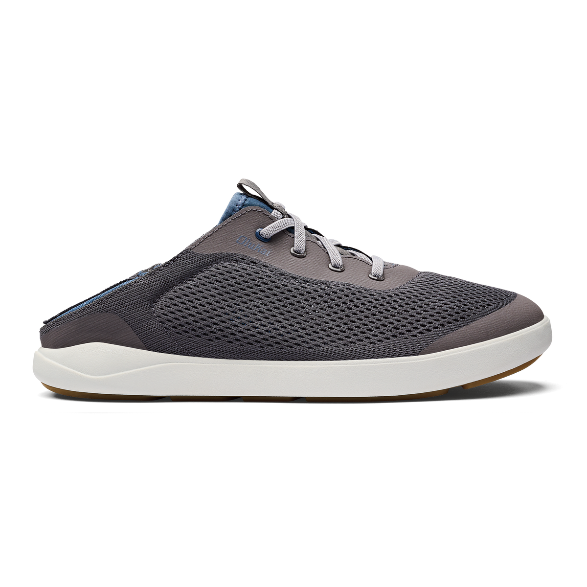 OluKai | Moku Pae Men's Boat Shoes - Pavement / Vintage Blue