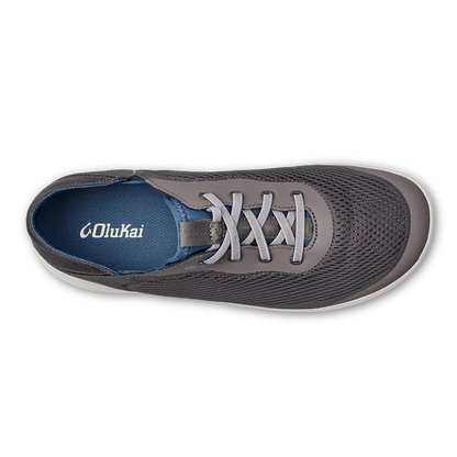 OluKai | Moku Pae Men's Boat Shoes - Pavement / Vintage Blue