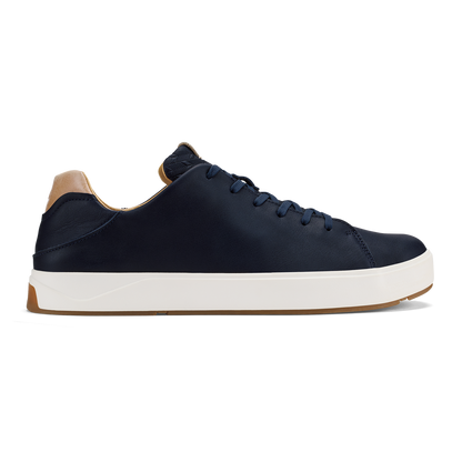 OluKai | Lae‘ahi Lī ‘Ili Men's Leather Sneakers - Trench Blue