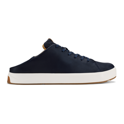 OluKai | Lae‘ahi Lī ‘Ili Men's Leather Sneakers - Trench Blue